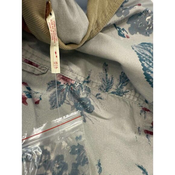 New Free People Connor Printed Mini Dress Pleated Long Sleeve Cotton XS - Picture 8 of 11